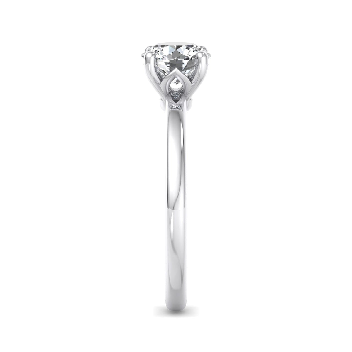 Mira Petite Engagement Ring in $14K White Gold 18K White Gold Platinum$