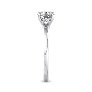 Mira Petite Engagement Ring in $14K White Gold 18K White Gold Platinum$ 
