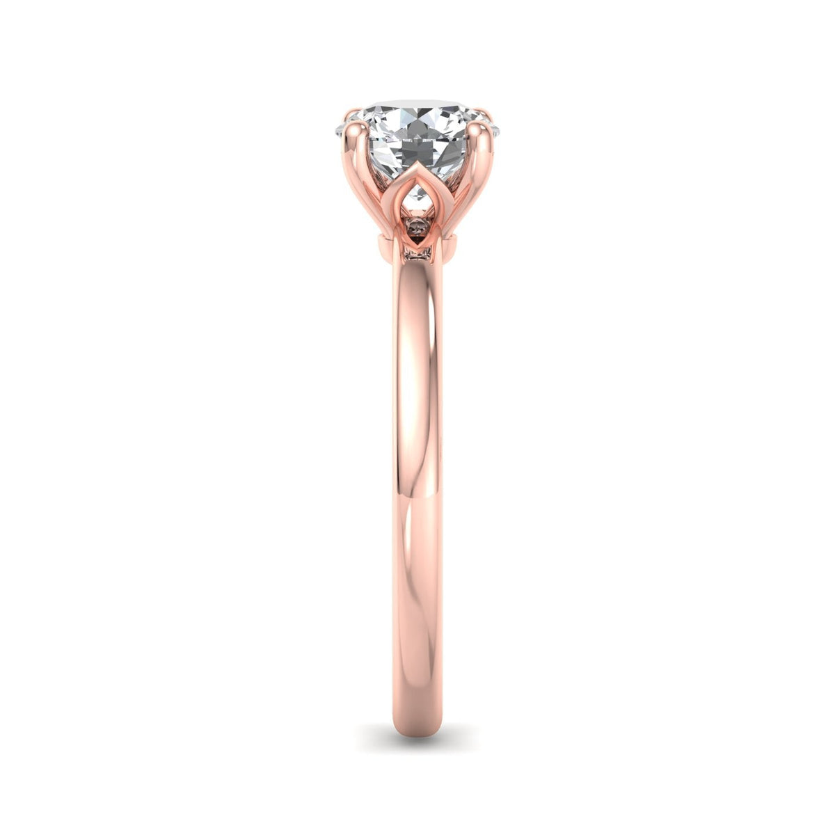 Mira Petite Engagement Ring in $14K Rose Gold$