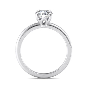 Mira Petite Engagement Ring in $14K White Gold 18K White Gold Platinum$ 