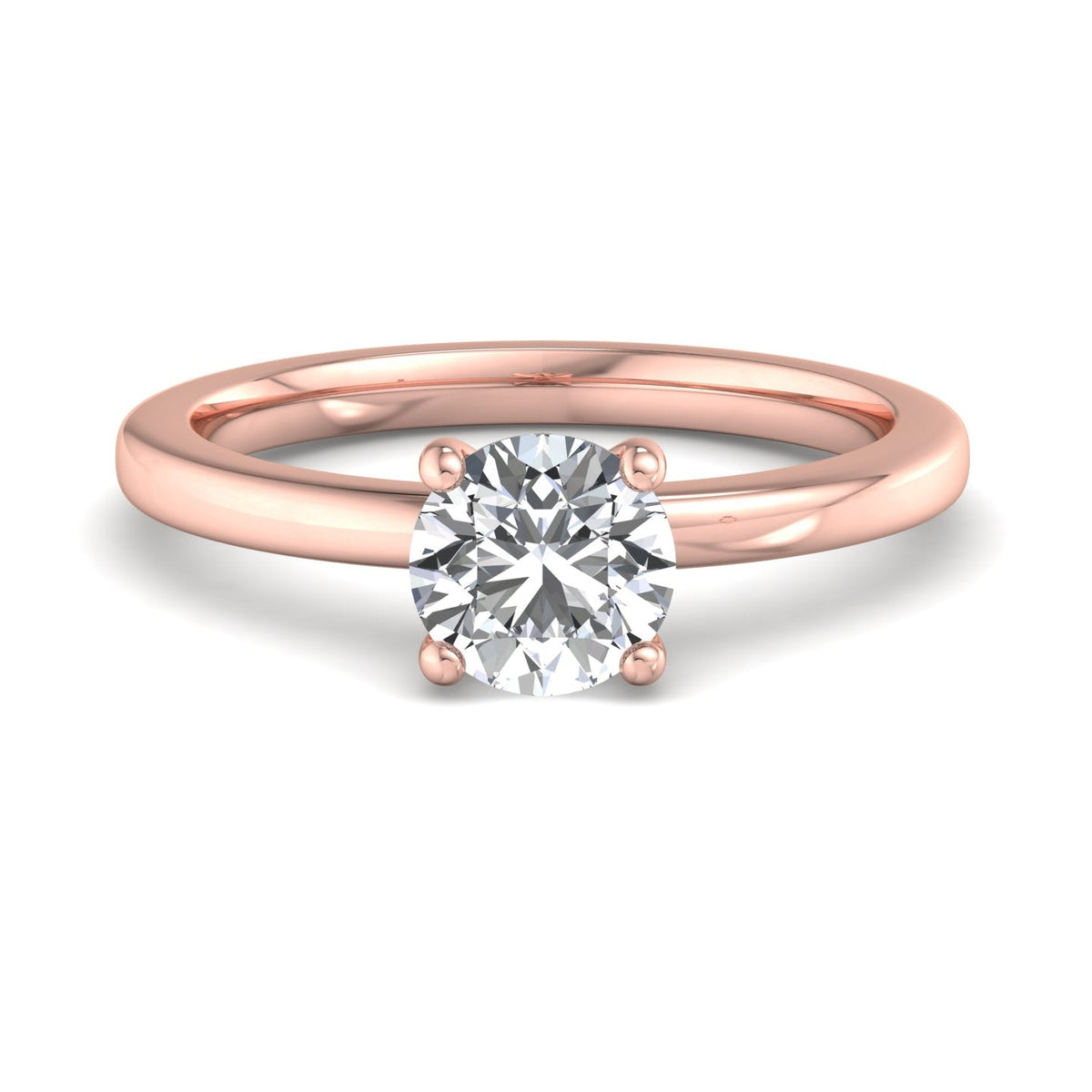 Mira Petite Engagement Ring in $14K Rose Gold$