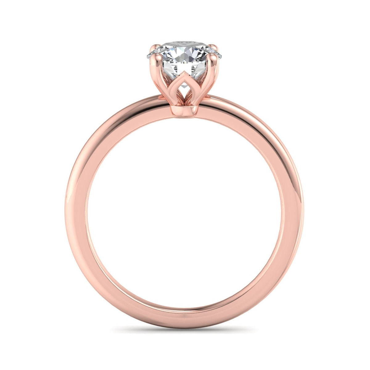 Mira Petite Engagement Ring in $14K Rose Gold$