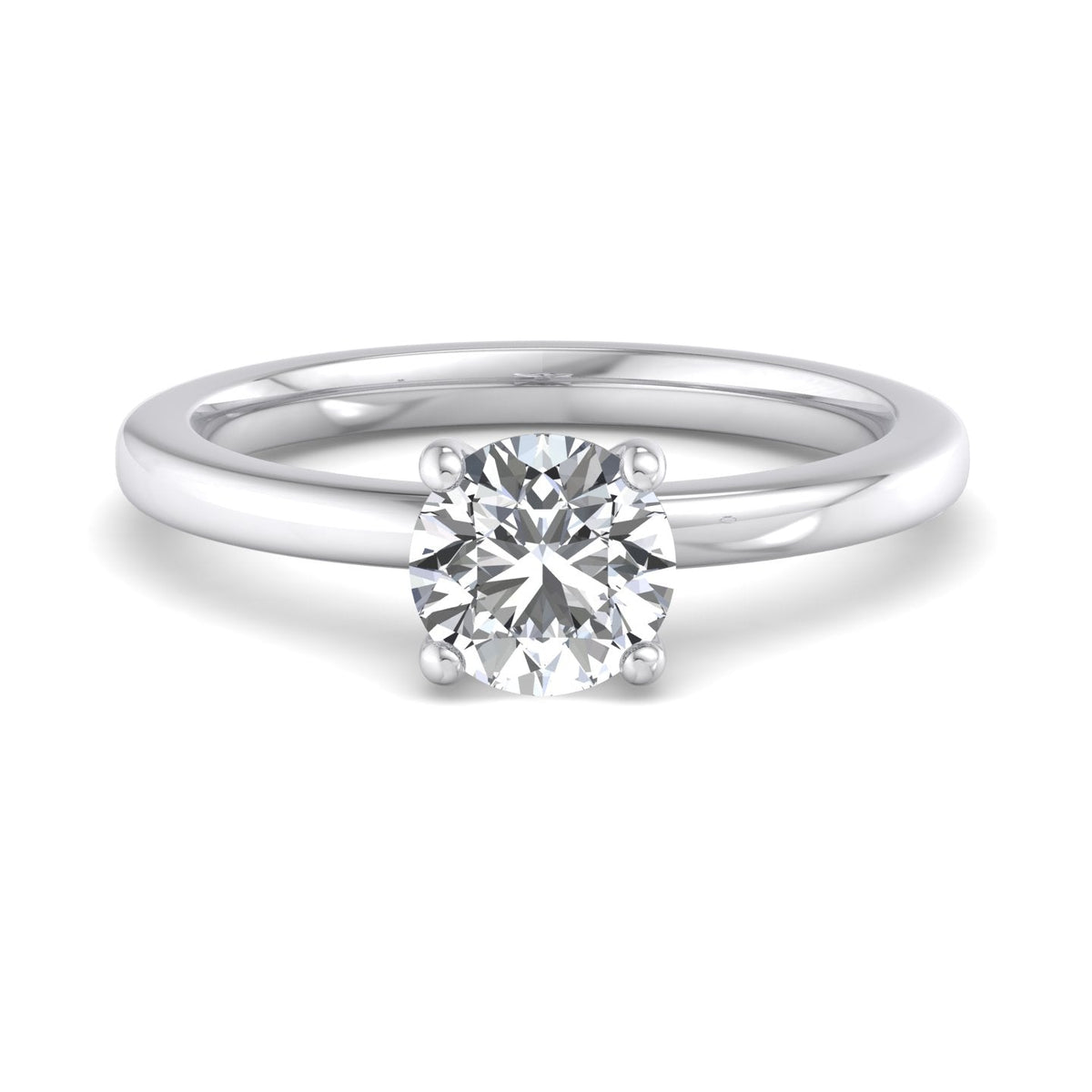 Mira Petite Engagement Ring in $14K White Gold 18K White Gold Platinum$ 