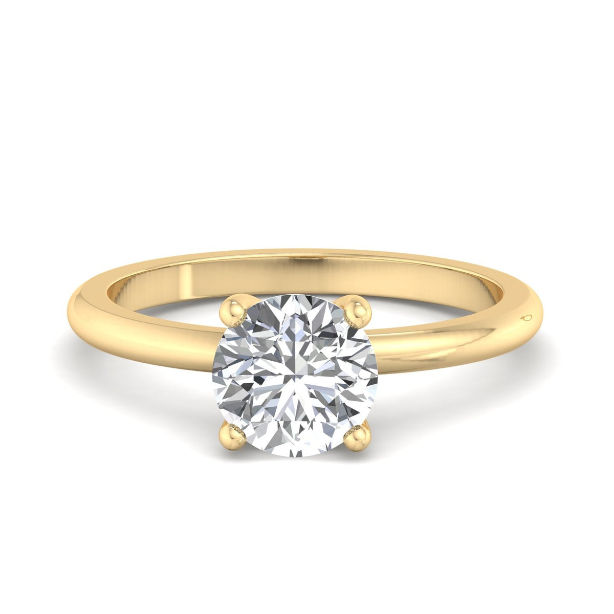 Nia Simple Solitaire Engagement Ring in $14K Yellow Gold 18K Yellow Gold$
