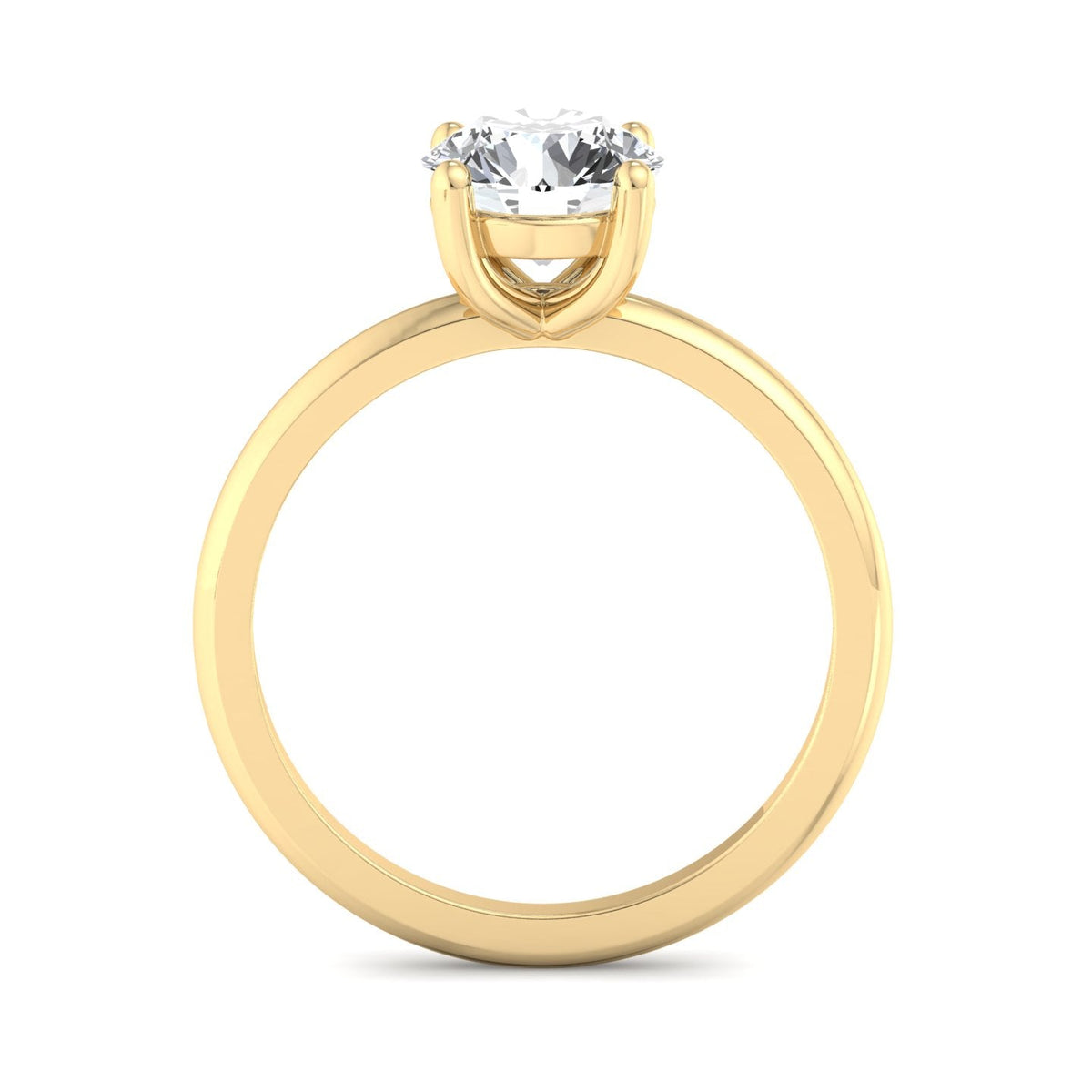 Nia Simple Solitaire Engagement Ring in $14K Yellow Gold 18K Yellow Gold$