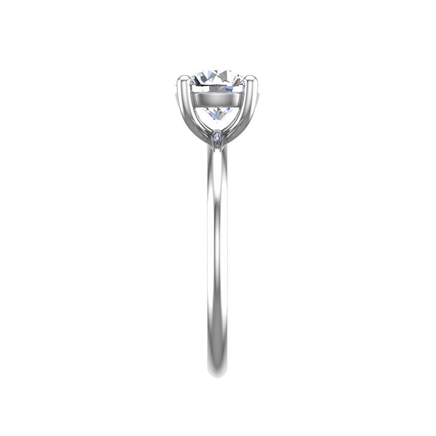 Nia Simple Solitaire Engagement Ring in $14K White Gold 18K White Gold Platinum$