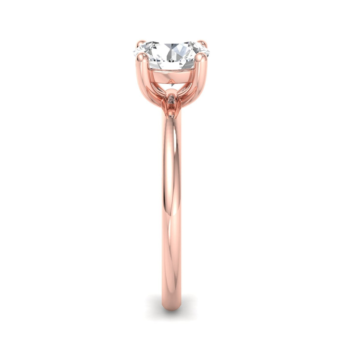 Nia Simple Solitaire Engagement Ring in $14K Rose Gold 18K Rose Gold$
