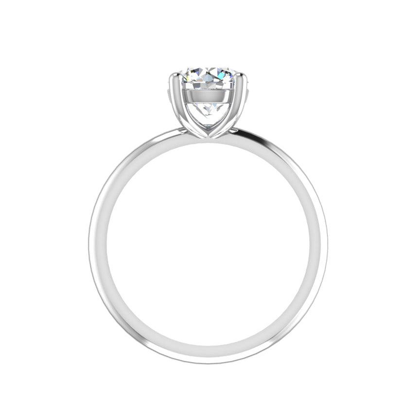 Nia Simple Solitaire Engagement Ring in $14K White Gold 18K White Gold Platinum$
