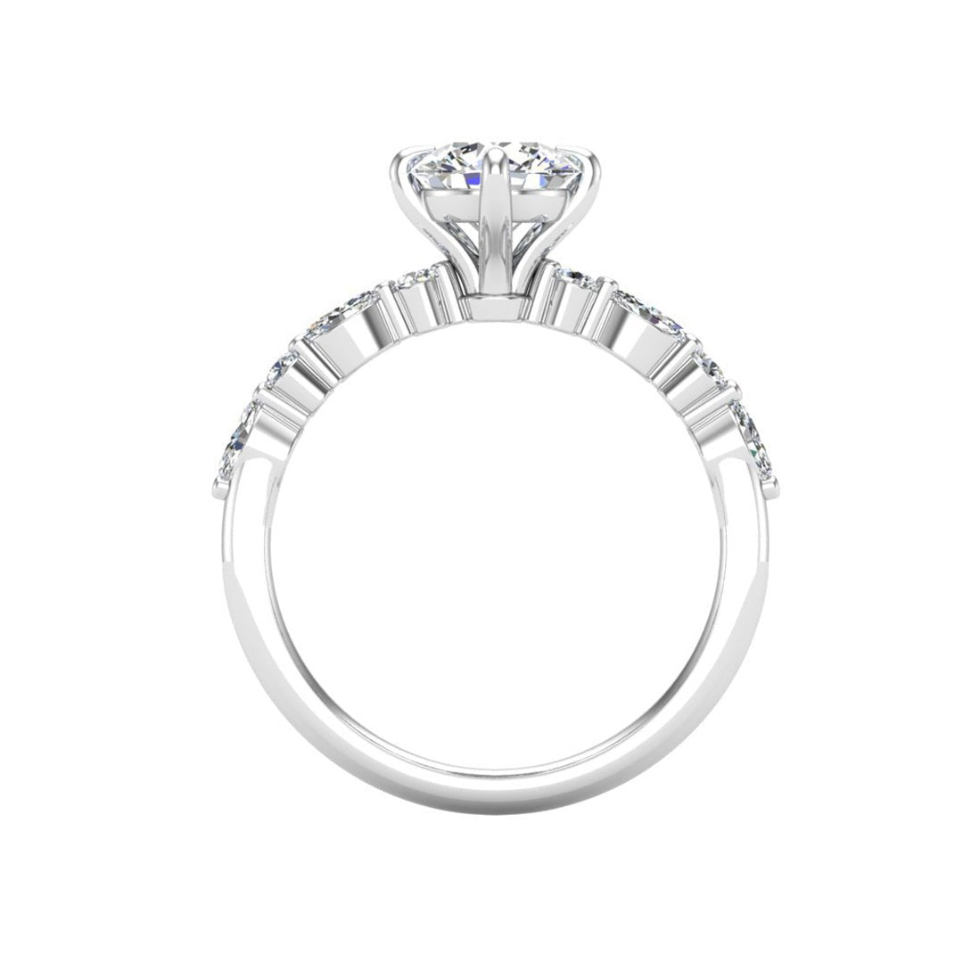 Nola Petite Solitaire Engagement Ring in $14K White Gold 18K White Gold Platinum$