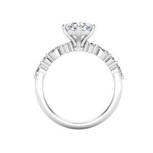 Nola Petite Solitaire Engagement Ring in $14K White Gold 18K White Gold Platinum$ 