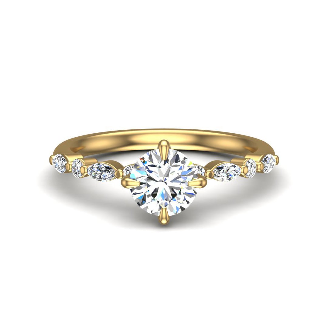 Nola Petite Solitaire Engagement Ring in $14K Yellow Gold 18K Yellow Gold$ 