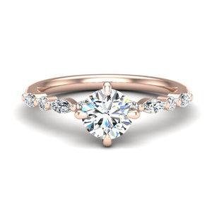 Nola Petite Solitaire Engagement Ring in $14K Rose Gold 18K Rose Gold$ 