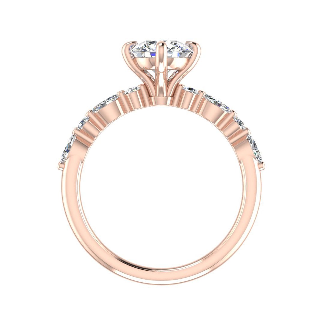 Nola Petite Solitaire Engagement Ring in $14K Rose Gold 18K Rose Gold$