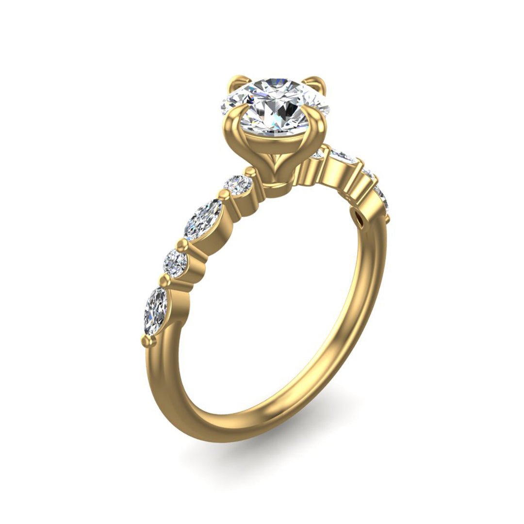 Nola Petite Solitaire Engagement Ring in $14K Yellow Gold 18K Yellow Gold$ 