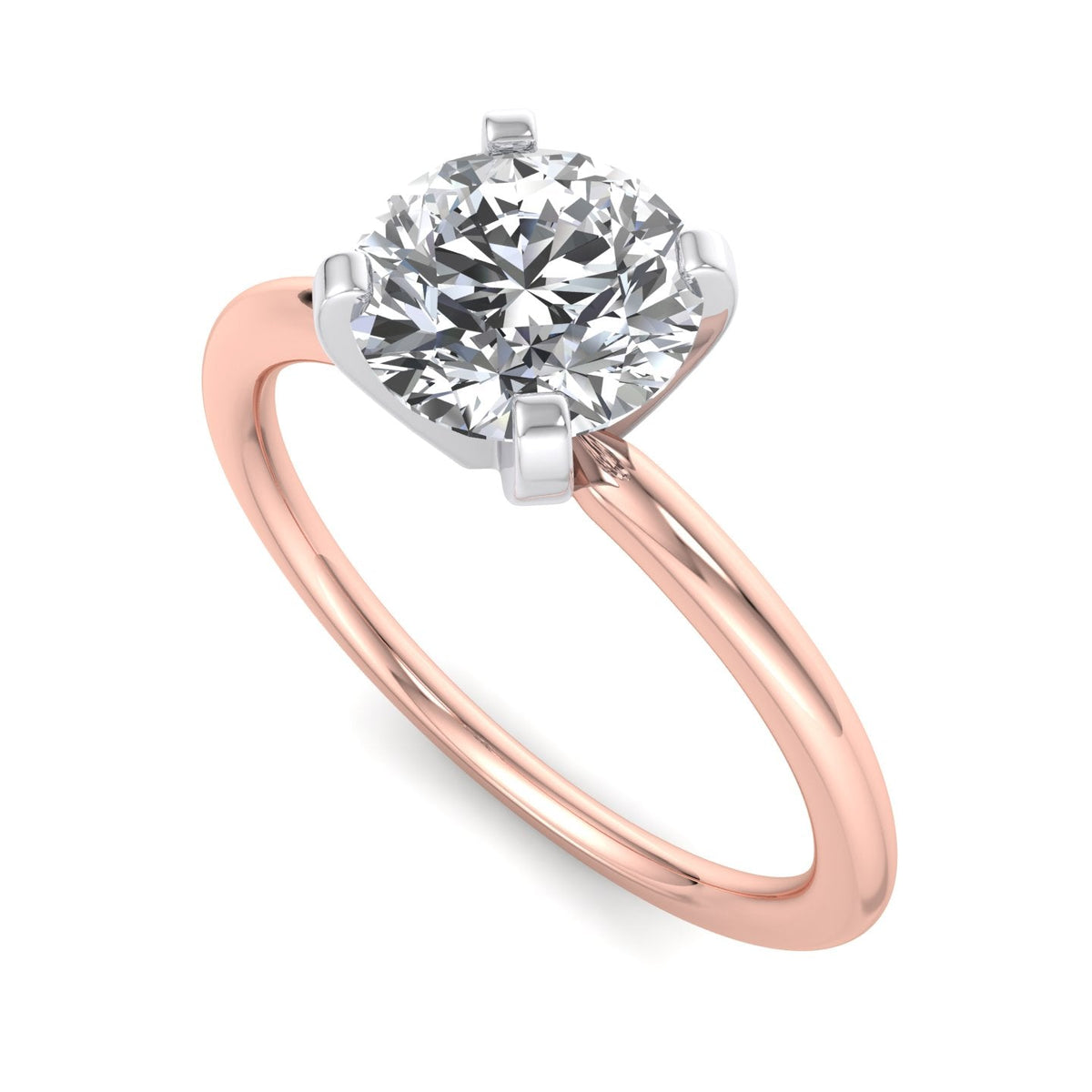 Nova 4-Prong Petite Solitaire Engagement Ring in $14K Rose Gold 18K Rose Gold$ 
