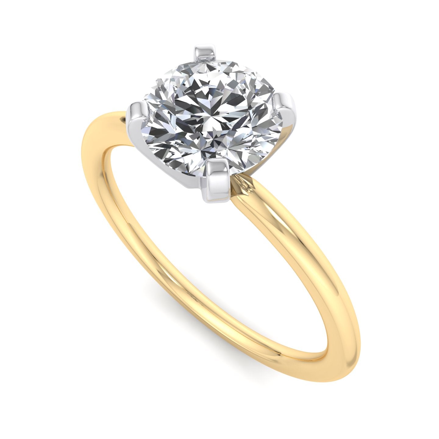 Nova 4-Prong Petite Solitaire Engagement Ring in $14K White Gold 18K White Gold Platinum$