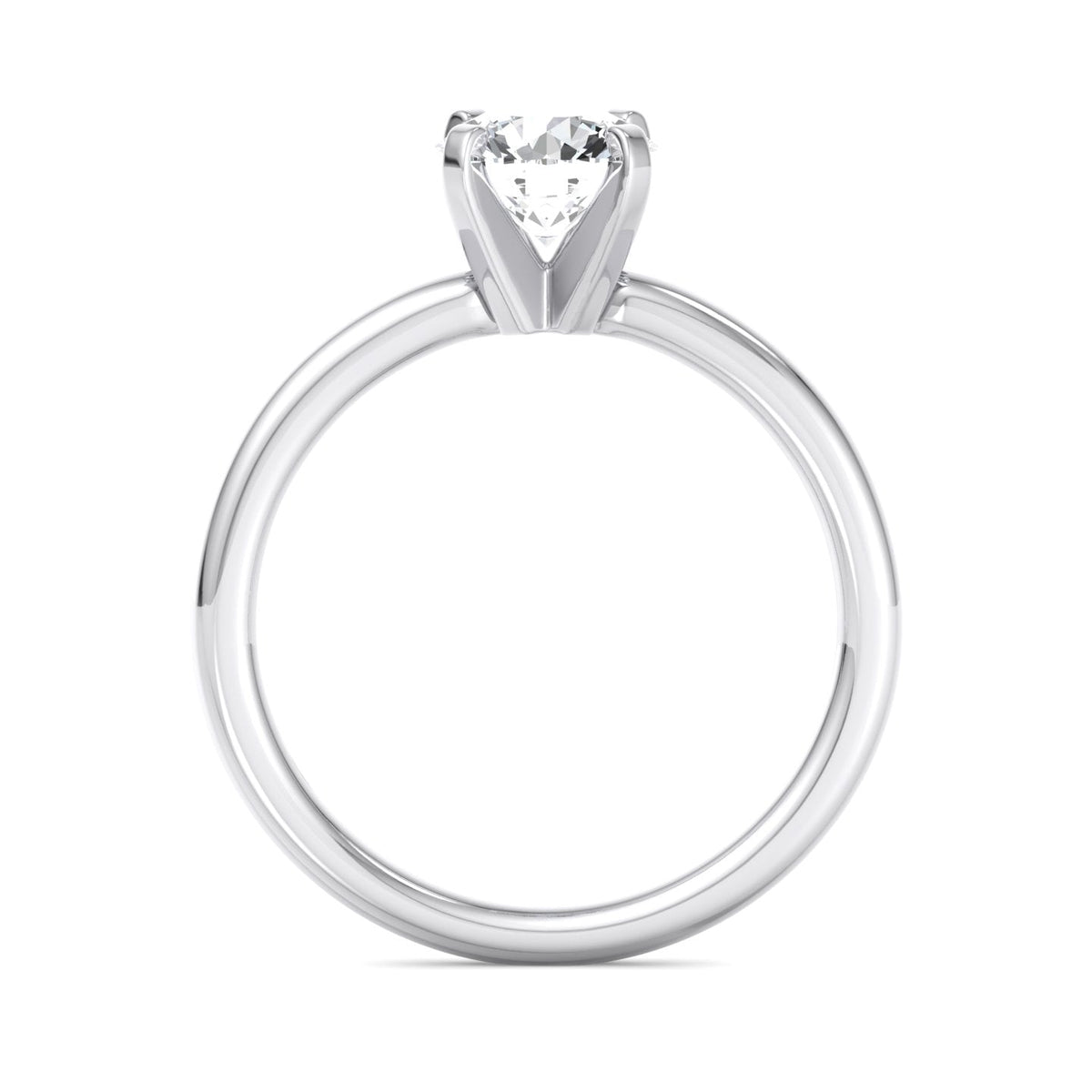 Nova 4-Prong Petite Solitaire Engagement Ring in $14K White Gold 18K White Gold Platinum$