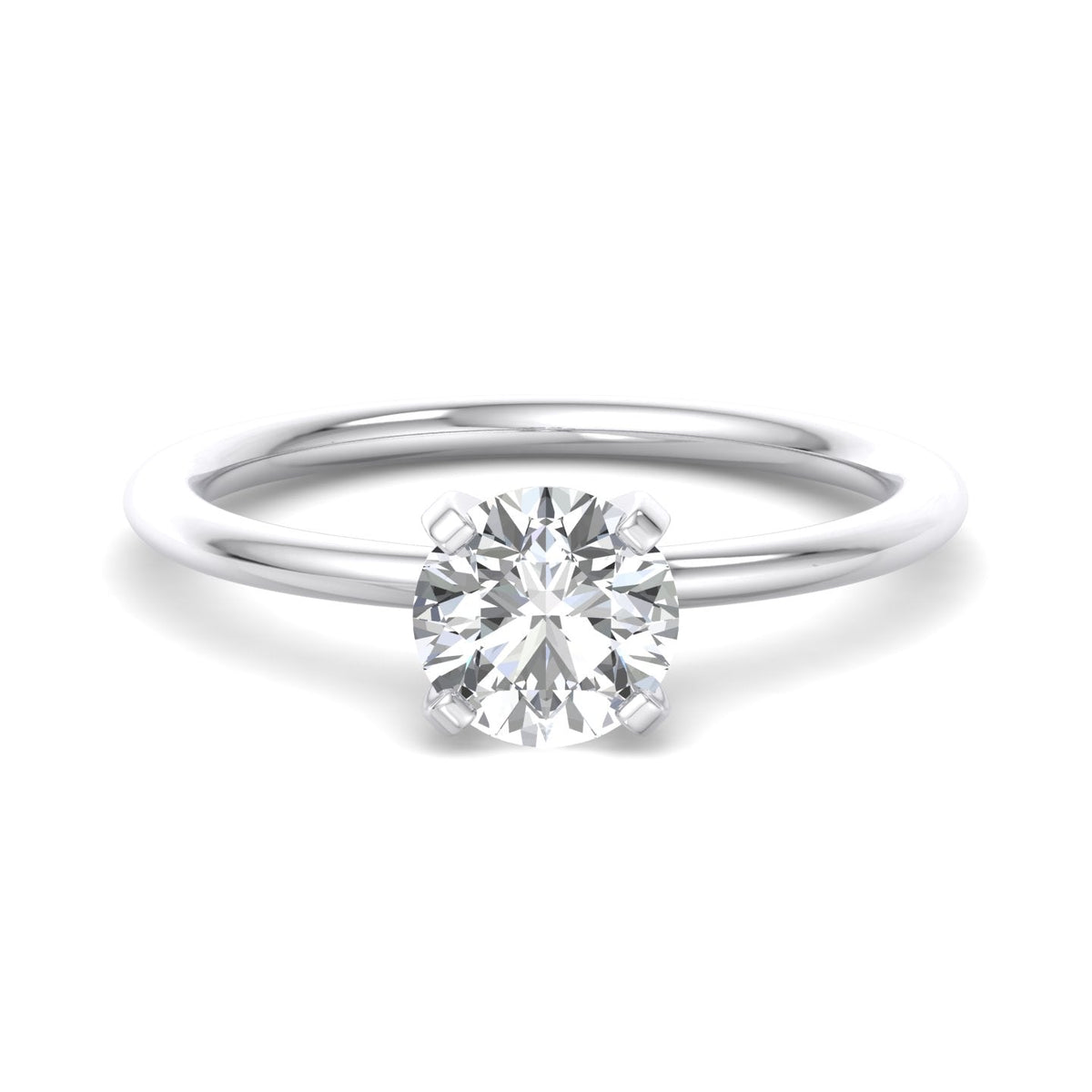 Nova 4-Prong Petite Solitaire Engagement Ring in $14K White Gold 18K White Gold Platinum$