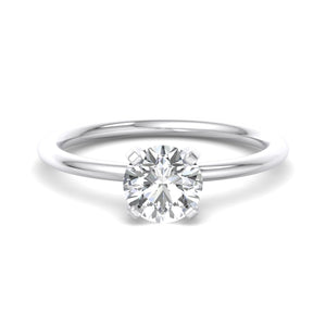 Nova 4-Prong Petite Solitaire Engagement Ring in $14K White Gold 18K White Gold Platinum$