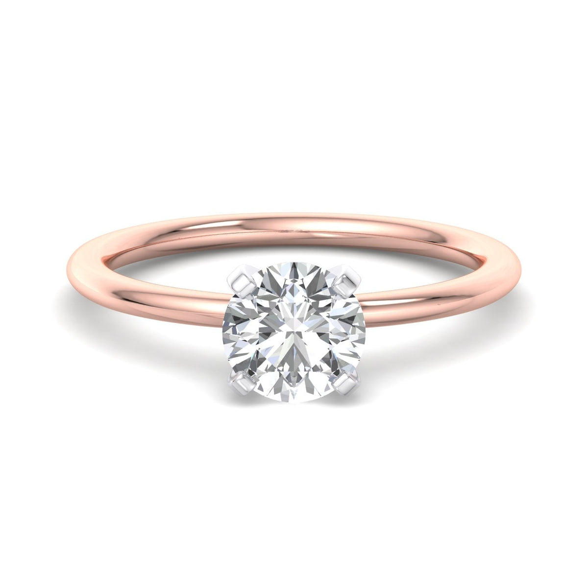 Nova 4-Prong Petite Solitaire Engagement Ring in $14K Rose Gold 18K Rose Gold$