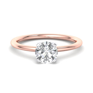 Nova 4-Prong Petite Solitaire Engagement Ring in $14K Rose Gold 18K Rose Gold$ 