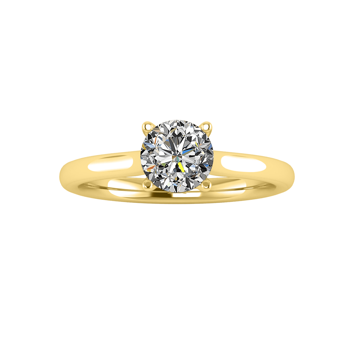 Nova Cathedral Solitaire Engagement Ring in $14K Yellow Gold 18K Yellow Gold$