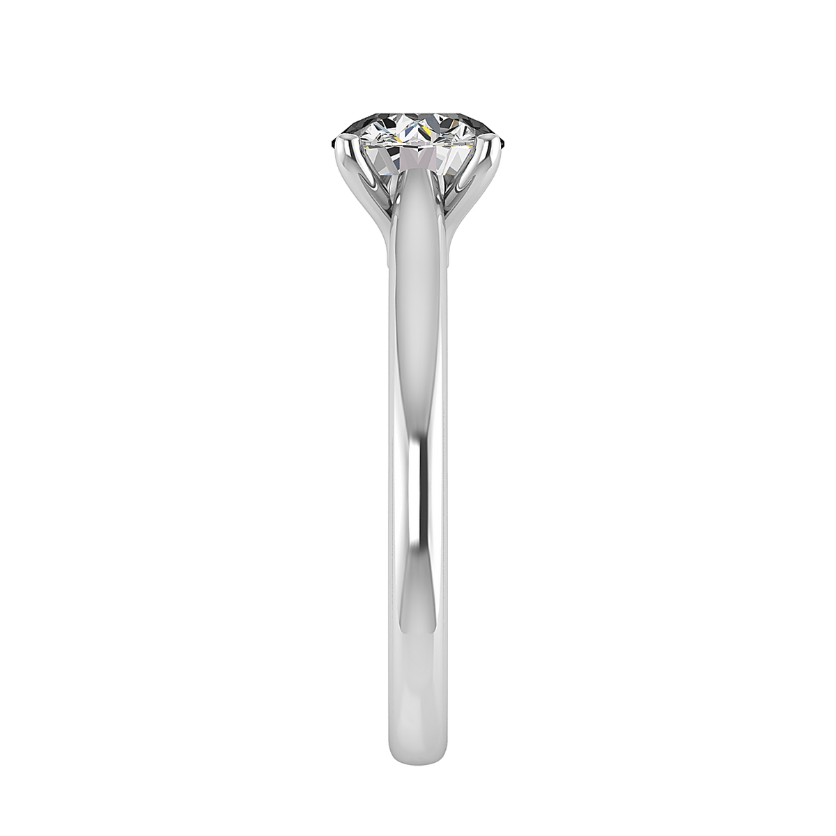 Nova Cathedral Solitaire Engagement Ring in $14K White Gold 18K White Gold Platinum$