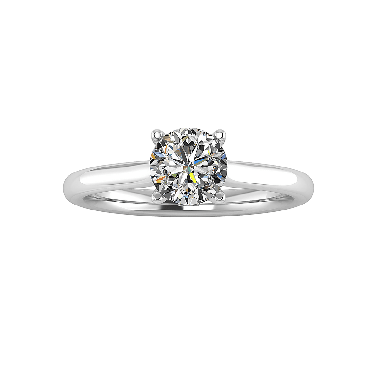 Nova Cathedral Solitaire Engagement Ring in $14K White Gold 18K White Gold Platinum$