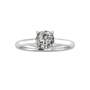 Nova Cathedral Solitaire Engagement Ring in $14K White Gold 18K White Gold Platinum$