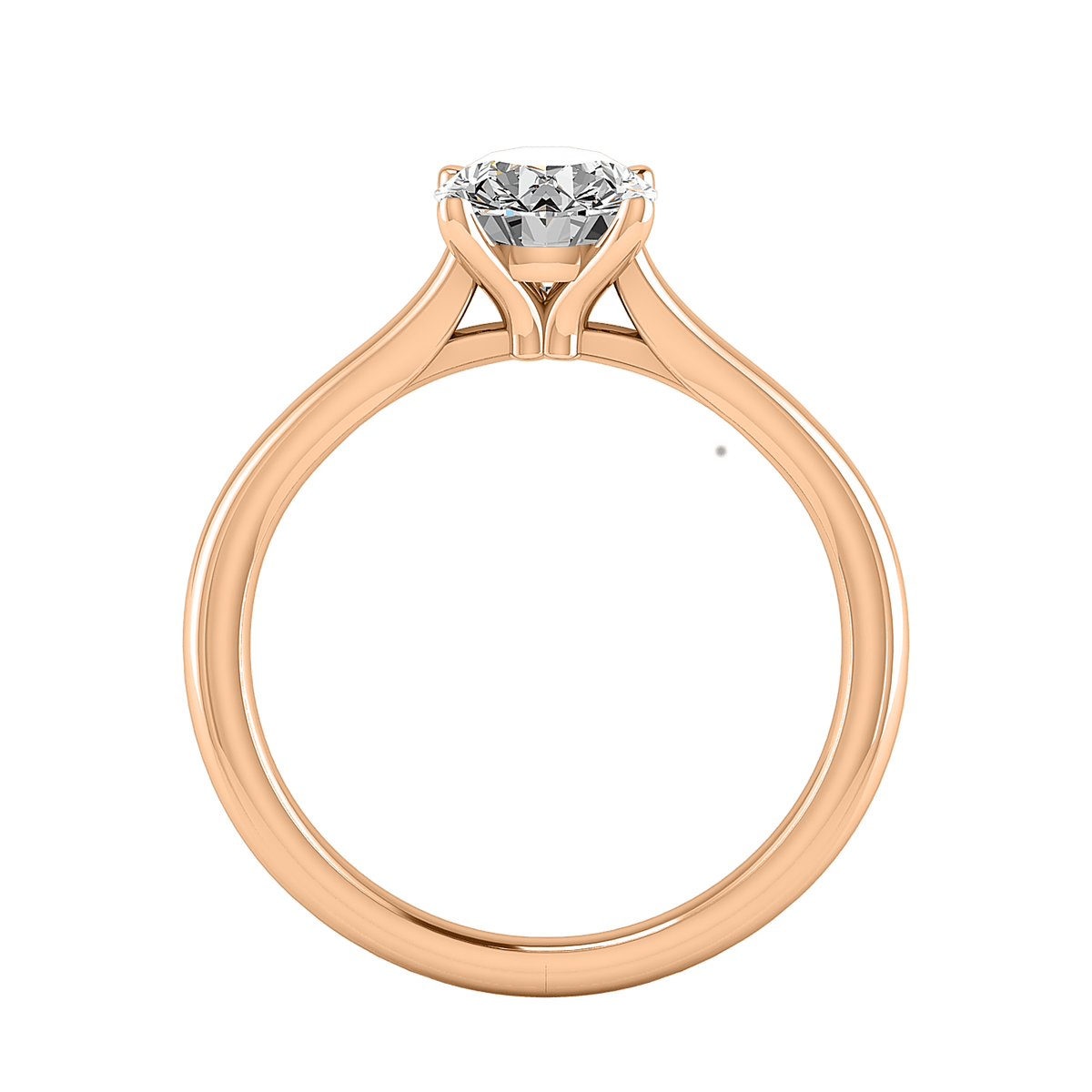 Nova Cathedral Solitaire Engagement Ring in $14K Rose Gold$ 