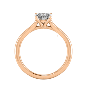 Nova Cathedral Solitaire Engagement Ring in $14K Rose Gold$ 