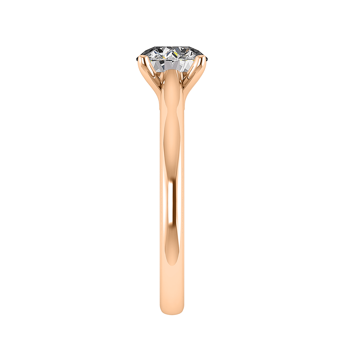 Nova Cathedral Solitaire Engagement Ring in $14K Rose Gold$