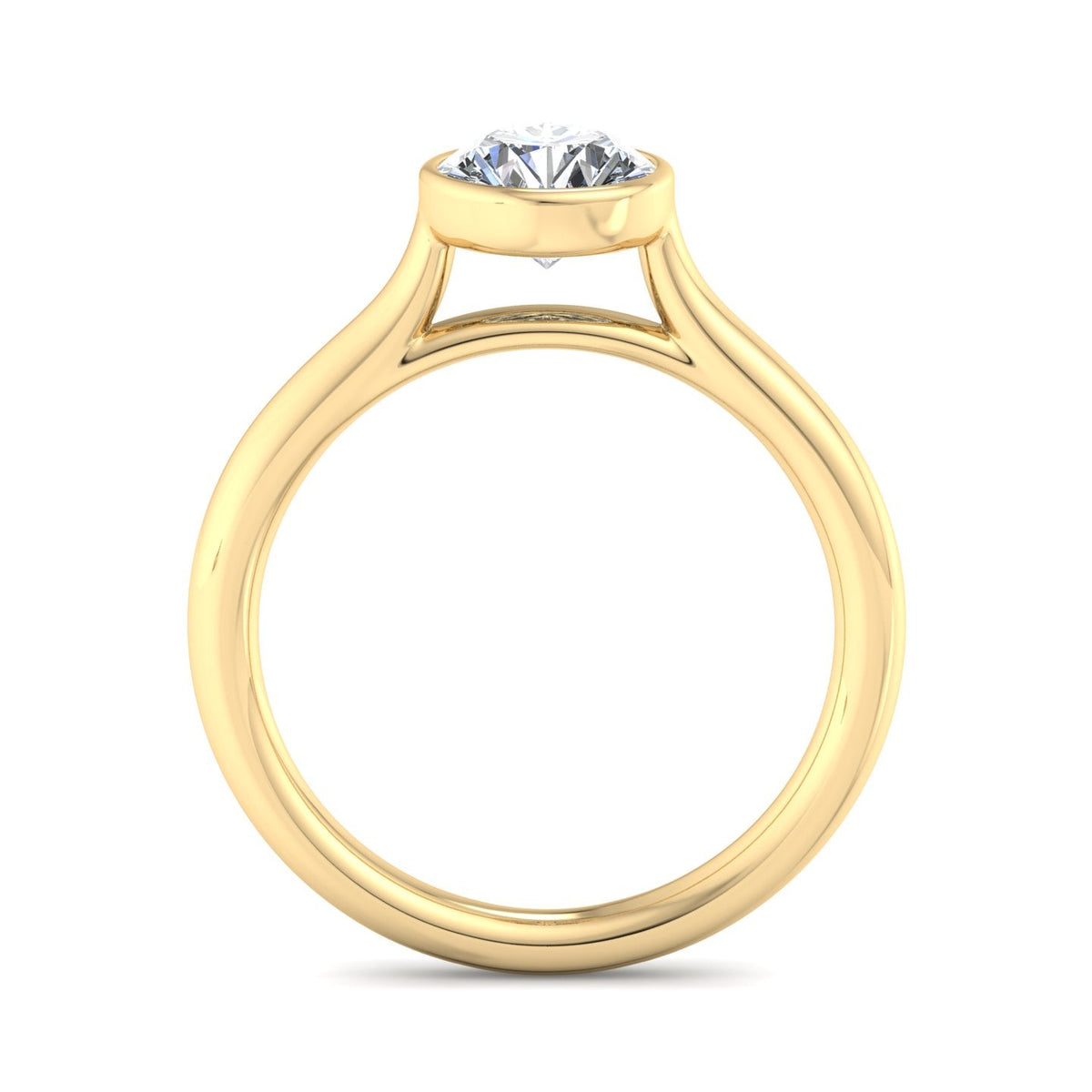 Onyx Bezel Solitaire Engagement Ring in $14K Yellow Gold 18K Yellow Gold$