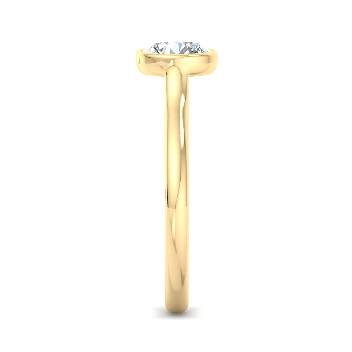 Onyx Bezel Solitaire Engagement Ring in $14K Yellow Gold 18K Yellow Gold$