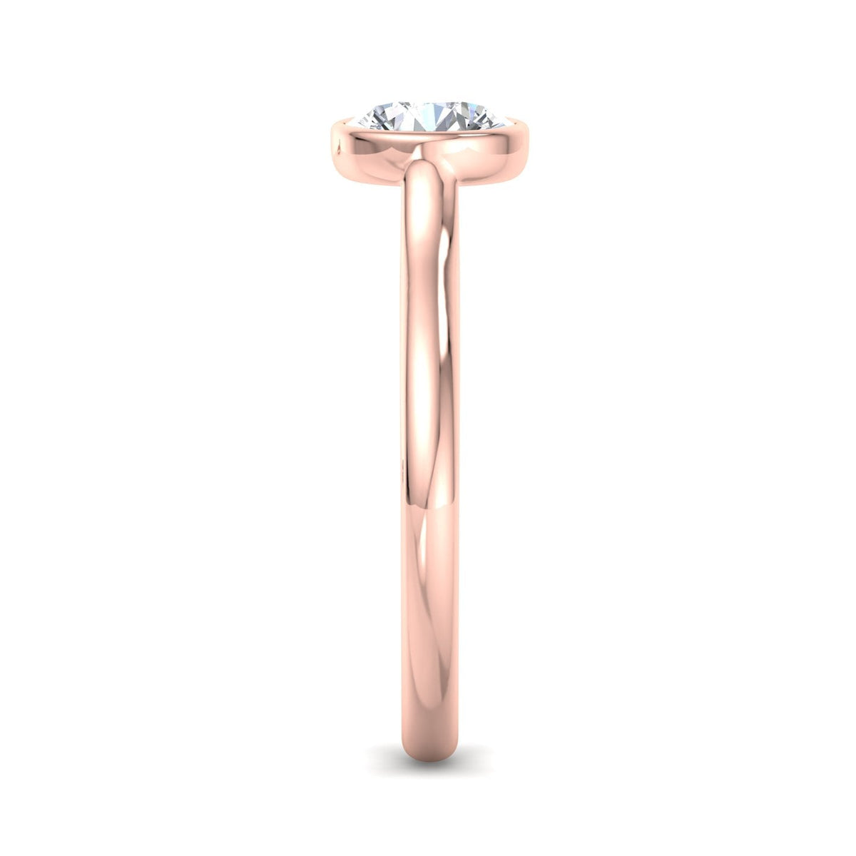 Onyx Bezel Solitaire Engagement Ring in $14K Rose Gold 18K Rose Gold$ 