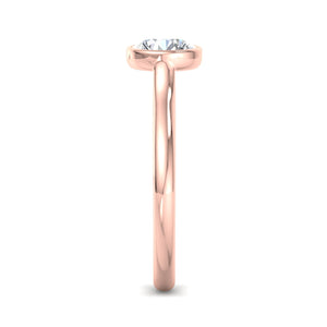 Onyx Bezel Solitaire Engagement Ring in $14K Rose Gold 18K Rose Gold$ 