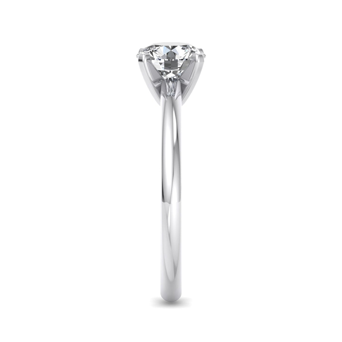 Opal Signature Solitaire Engagement Ring in $14K White Gold 18K White Gold Platinum$