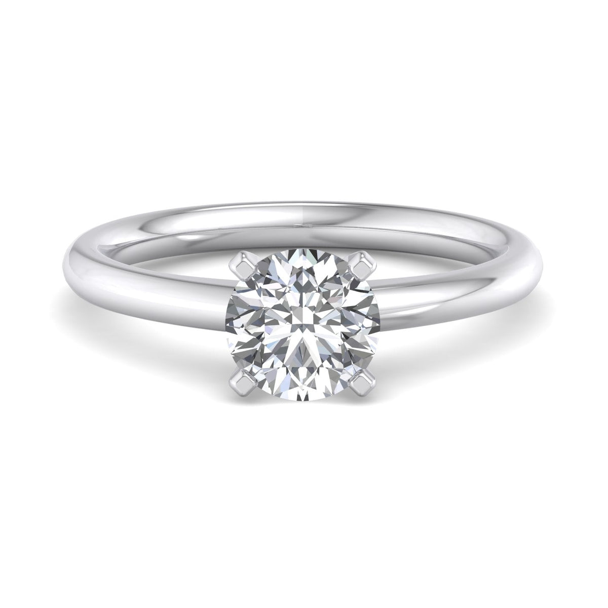 Opal Signature Solitaire Engagement Ring in $14K White Gold 18K White Gold Platinum$