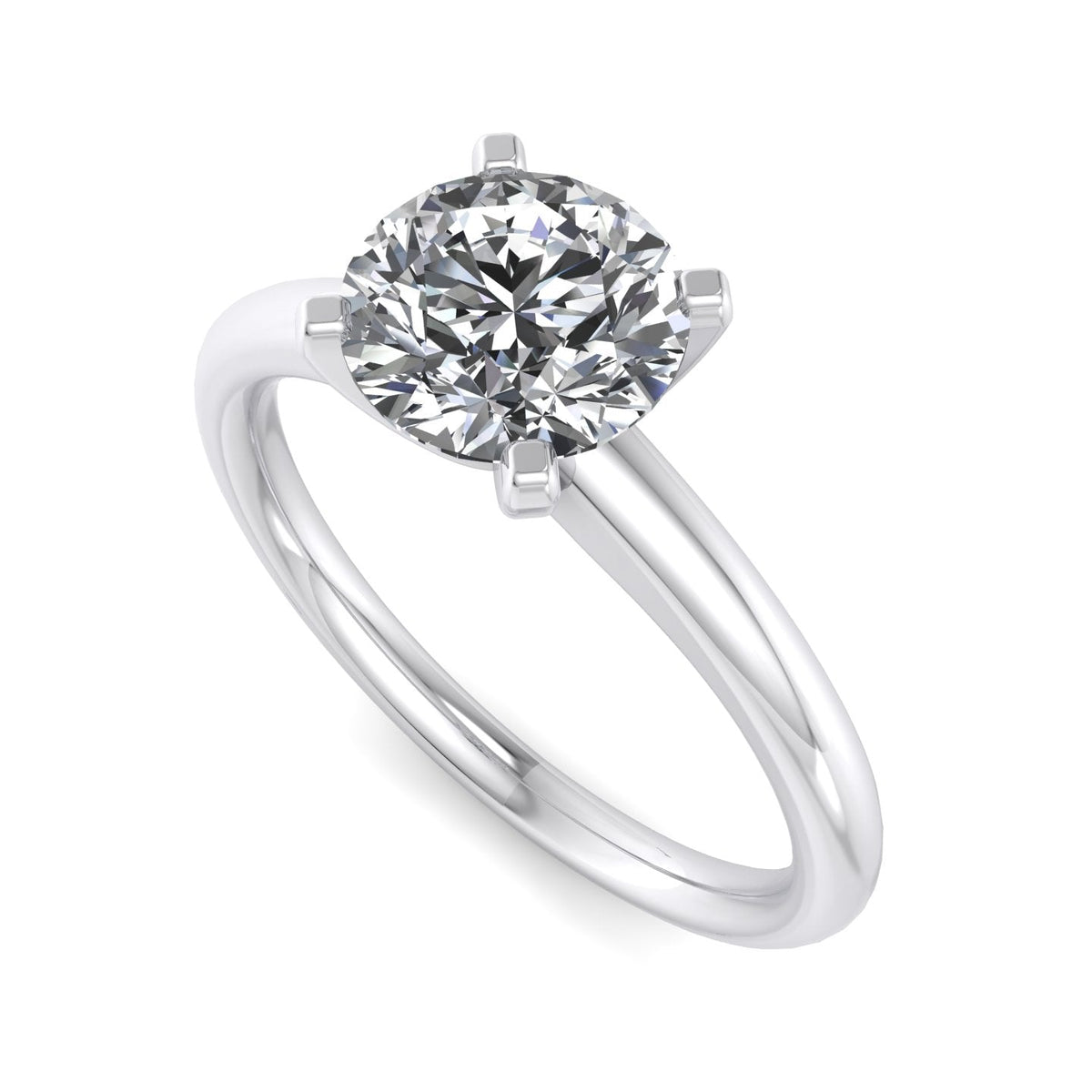 Opal Signature Solitaire Engagement Ring in $14K White Gold 18K White Gold Platinum$