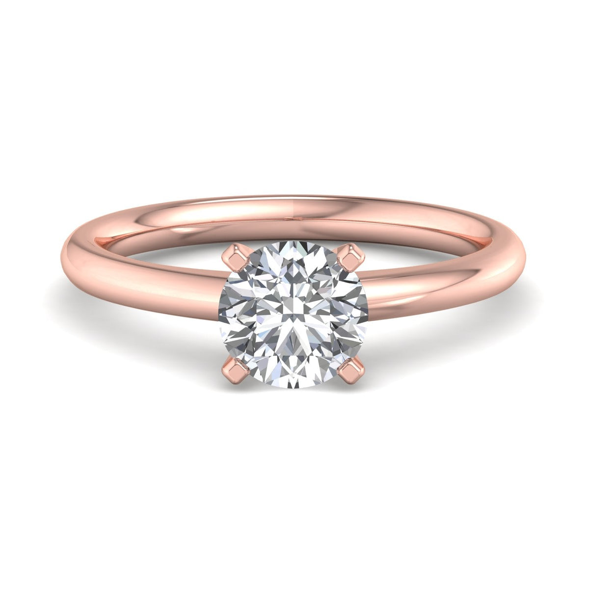Opal Signature Solitaire Engagement Ring in $14K Rose Gold 18K Rose Gold$