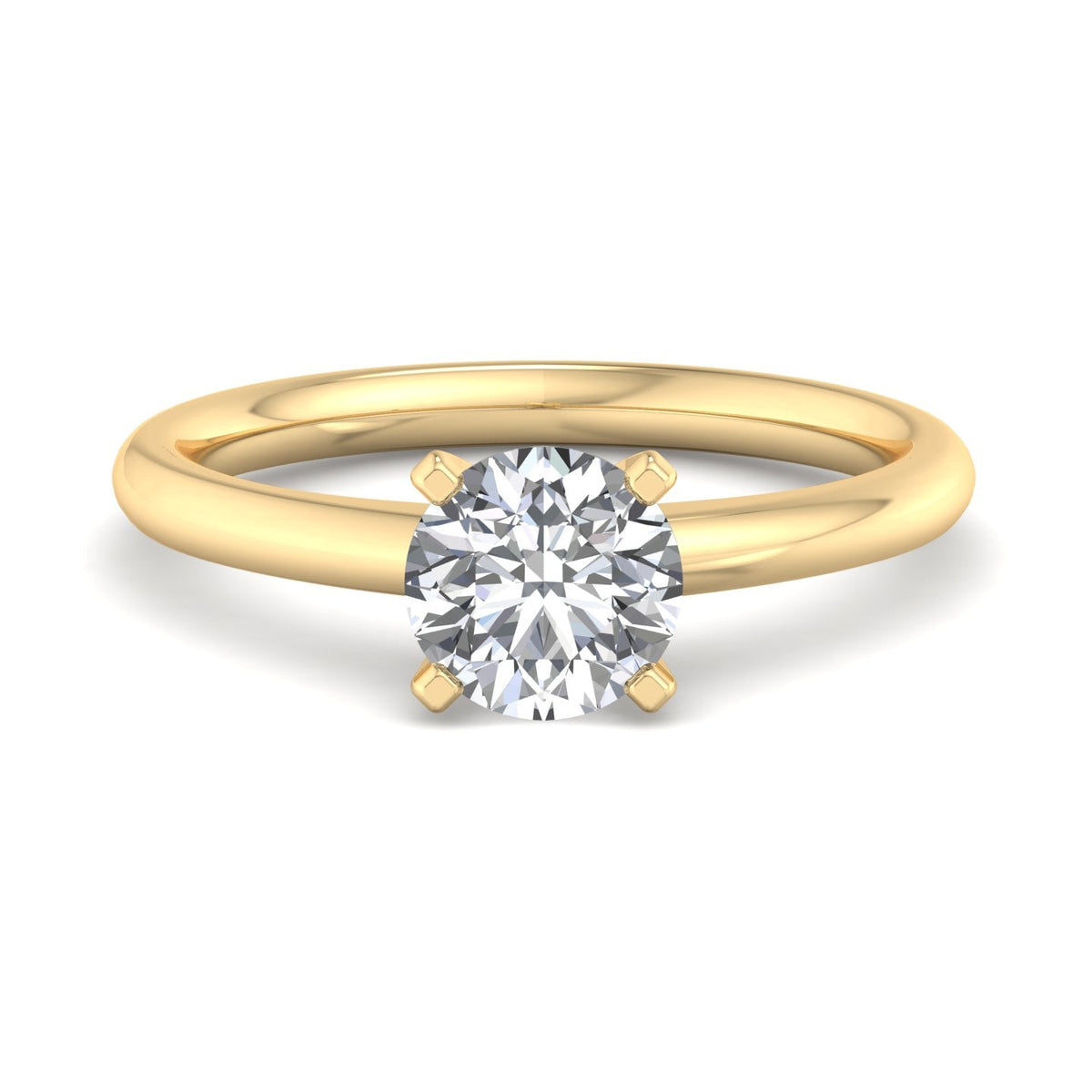 Opal Signature Solitaire Engagement Ring in $14K Yellow Gold 18K Yellow Gold$