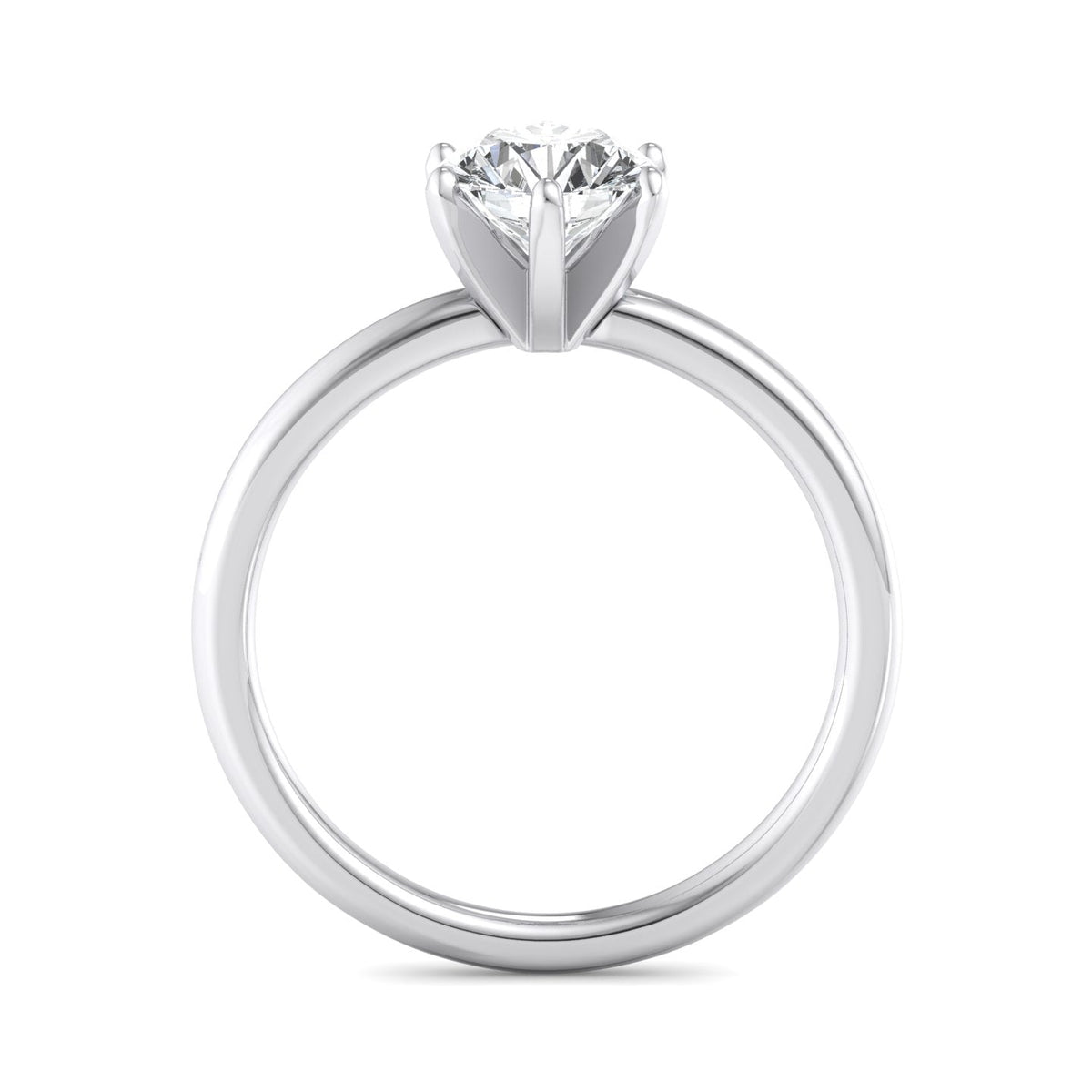 Orion 6-Prong Signature Solitaire Engagement Ring in $14K White Gold 18K White Gold Platinum$
