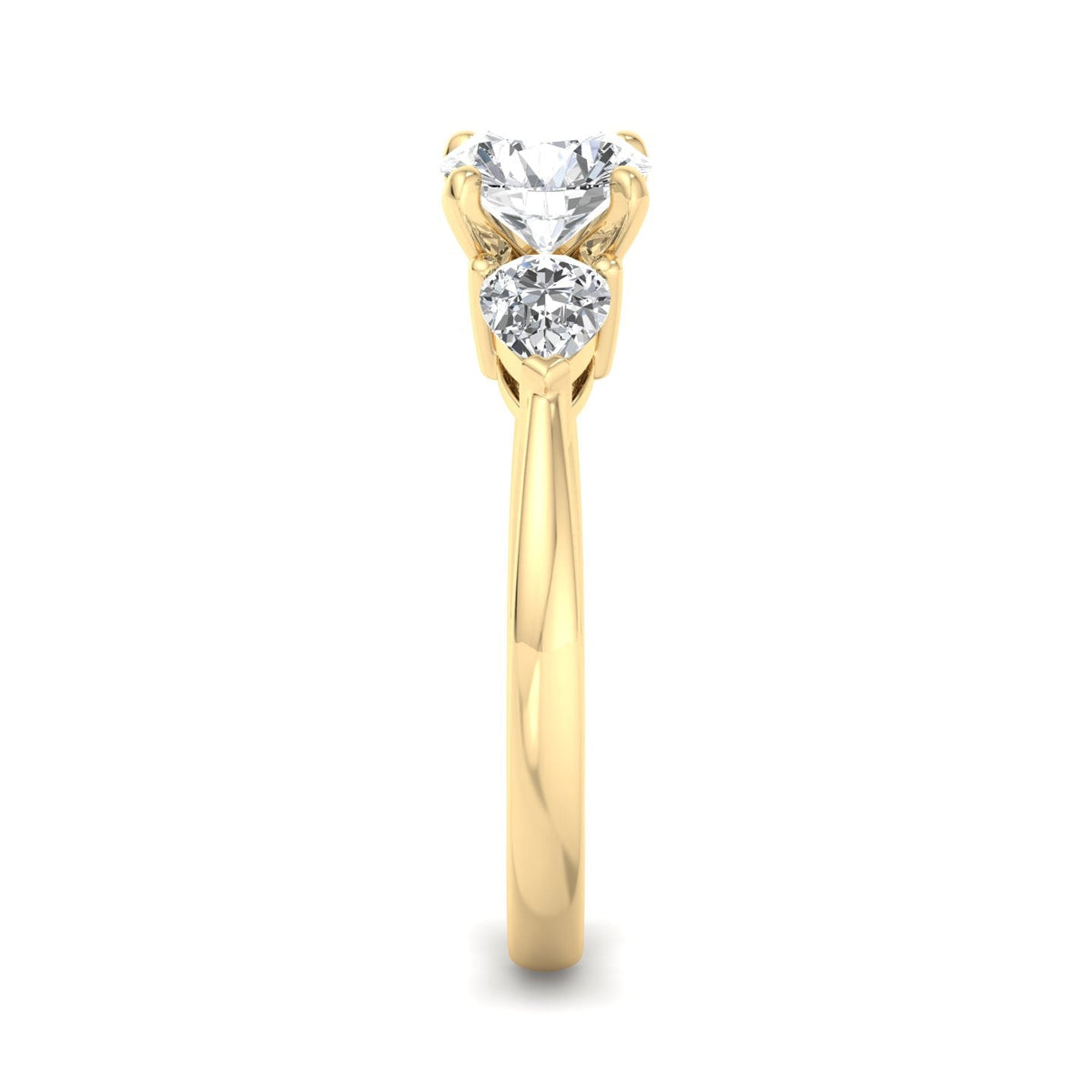PearTrio Three-Stone Pear Engagement Ring in $14K Yellow Gold 18K Yellow Gold$