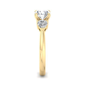 PearTrio Three-Stone Pear Engagement Ring in $14K Yellow Gold 18K Yellow Gold$ 
