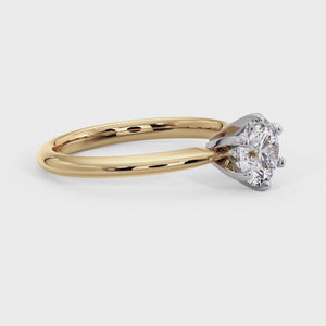 Aura 6-Prong Sculpted Solitaire Engagement Ring in $14K Yellow Gold 18K Yellow Gold$ 