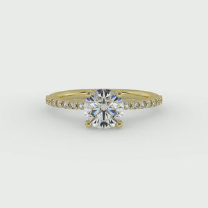 Ivy Band Solitaire Engagement Ring in $14K Yellow Gold 18K Yellow Gold$ 