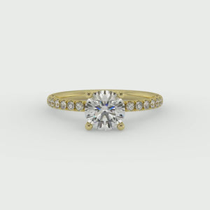 Dawn Hidden Halo with Pave Engagement Ring in $14K Yellow Gold 18K Yellow Gold$ 