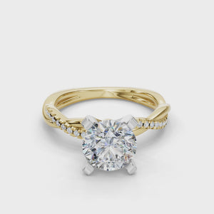 Classic Halo Engagement Ring – Mist Style in $18K Yellow Gold 14K Yellow Gold$