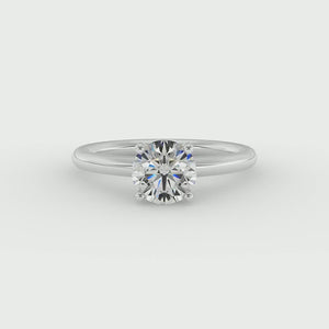 Opal Signature Solitaire Engagement Ring in $14K White Gold 18K White Gold Platinum$
