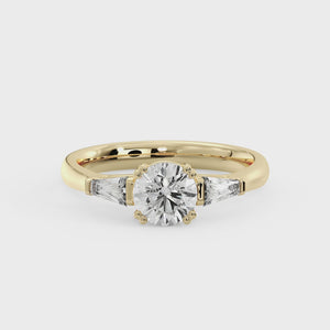 Trio Classic 3-Stone Engagement Ring in  $14K Yellow Gold 18K Yellow Gold$